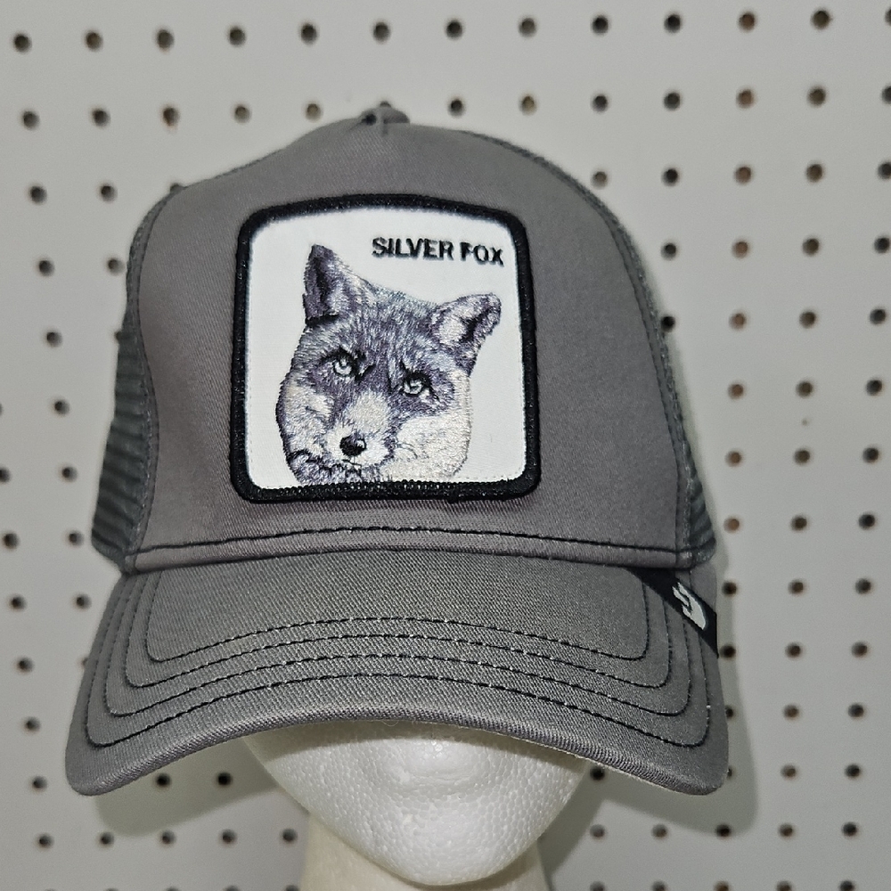 Goorin Bros Animal-Silver Fox Gray Baseball Trucker Snapback Hat Cap OSFM